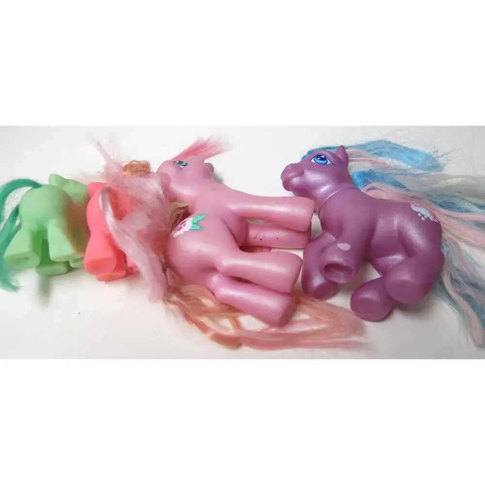 Vintage My Little Pony Bundle of 7 and Shoes Sparkleworks Luau Y2K Kids Toys